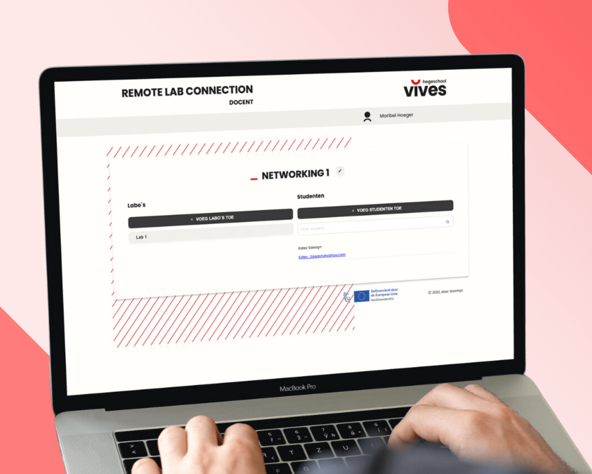 Vives Remote Lab Connection interface