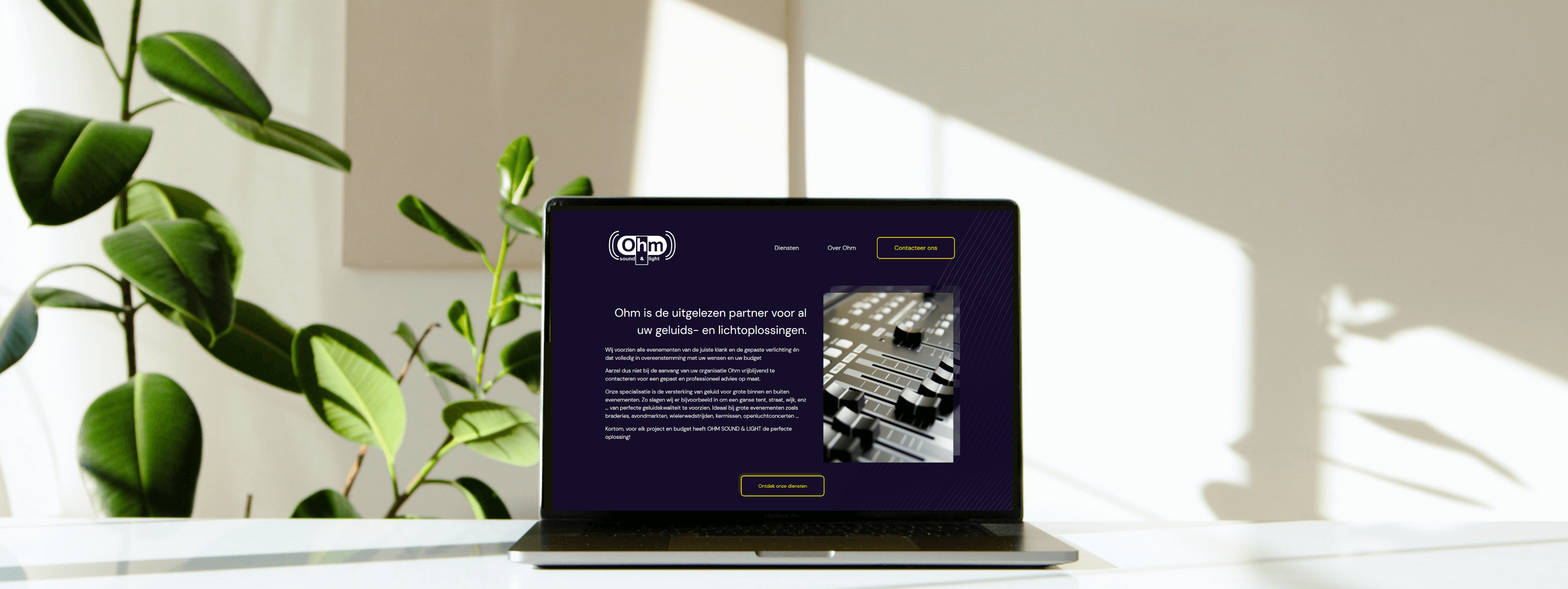 Ohm Sound & Light home scherm